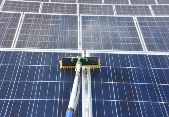 Painéis solares limpos